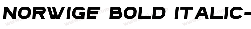 Norwige Bold Italic字体转换